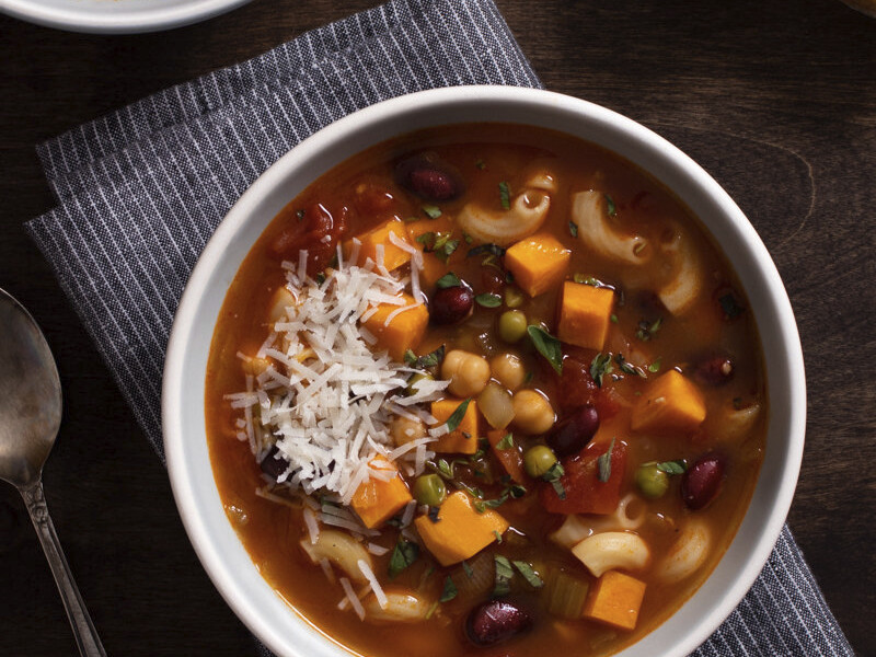 Easy Sweet Potato Minestrone Soup