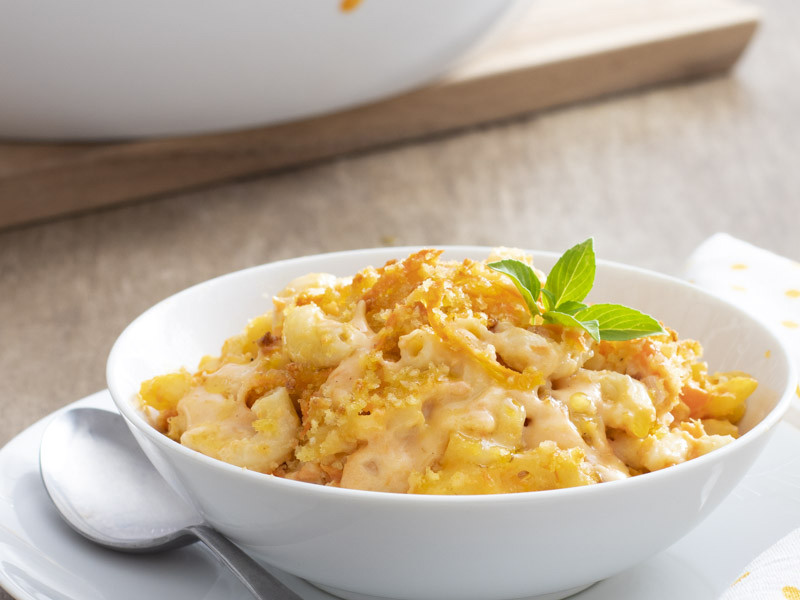 Healthier, Tastier, Creamier Sweet Potato Mac and Cheese